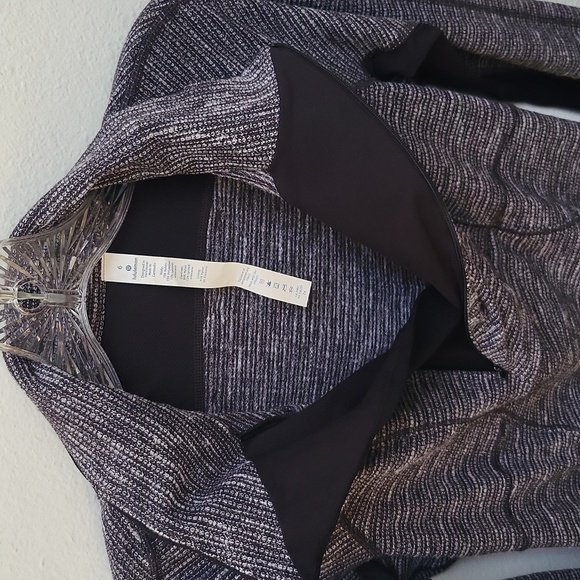 Lululemon Base Runner Half Zip Coco Pique Black White/Black long sleeve stretchy - Picture 3 of 11